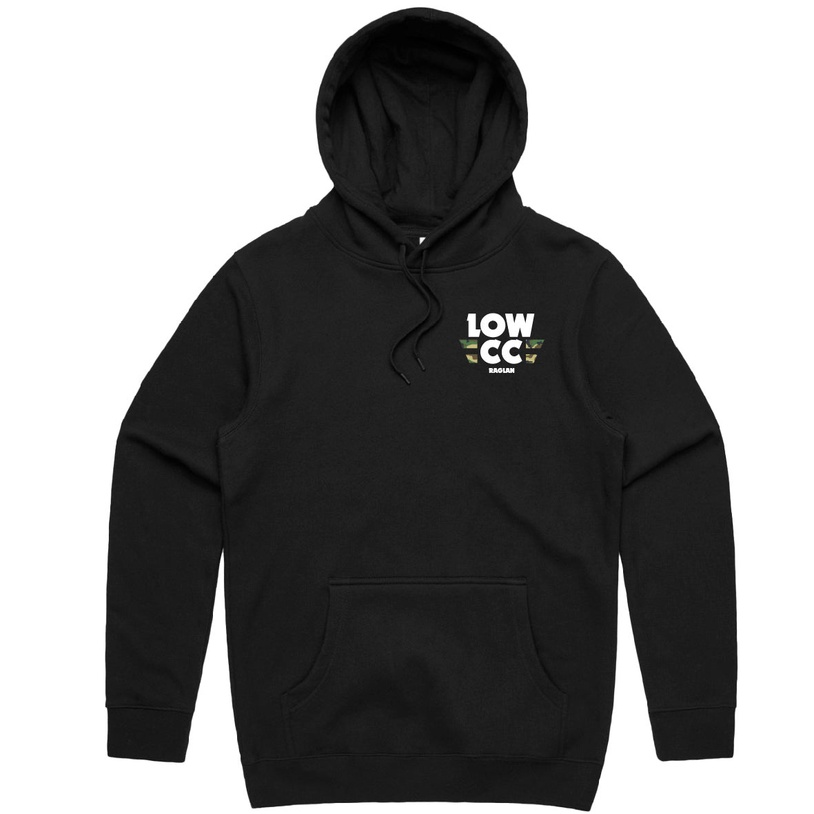 LOWCC Camo Black Hood